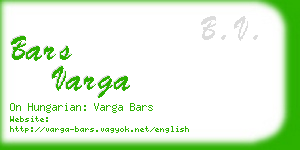 bars varga business card